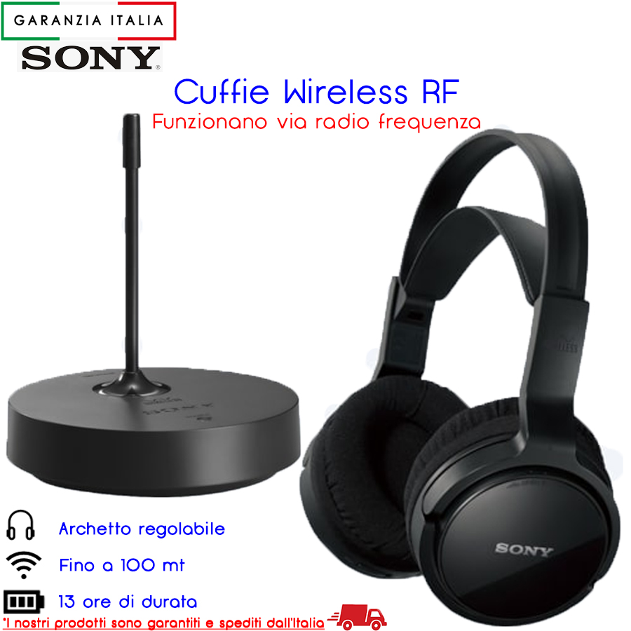 SOMDRRF811RKE09 - Cuffie e Auricolari - elettronicadefilippo srl - CUFFIA  WIRELESS RF SONY