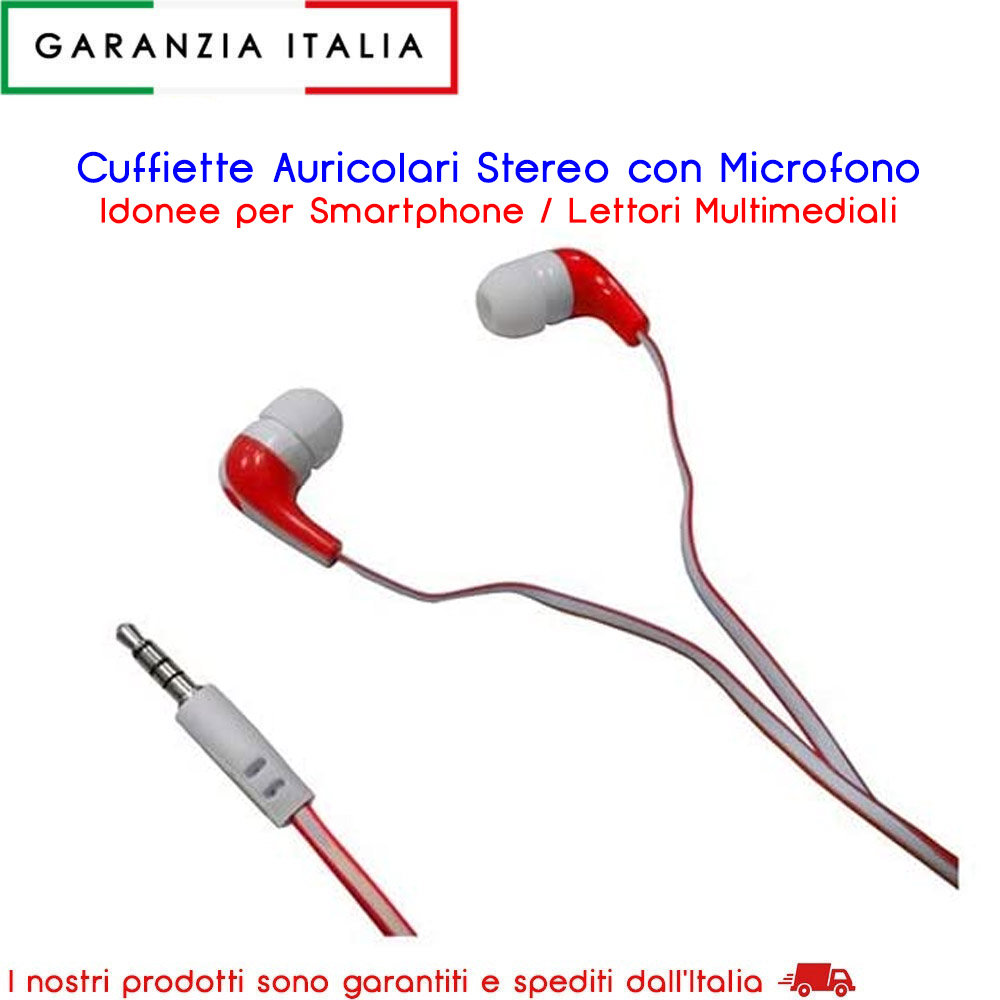 AURICOLARI CON MICROFONO JACK 3.5MM 4 PIN PER SMARTPHONE E IPHONE BY ISNATCH
