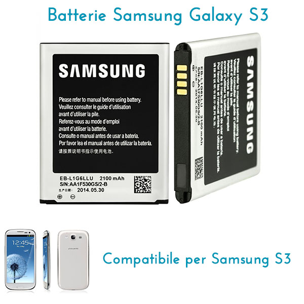 Batteria Samsung GALAXY S3 zoomable