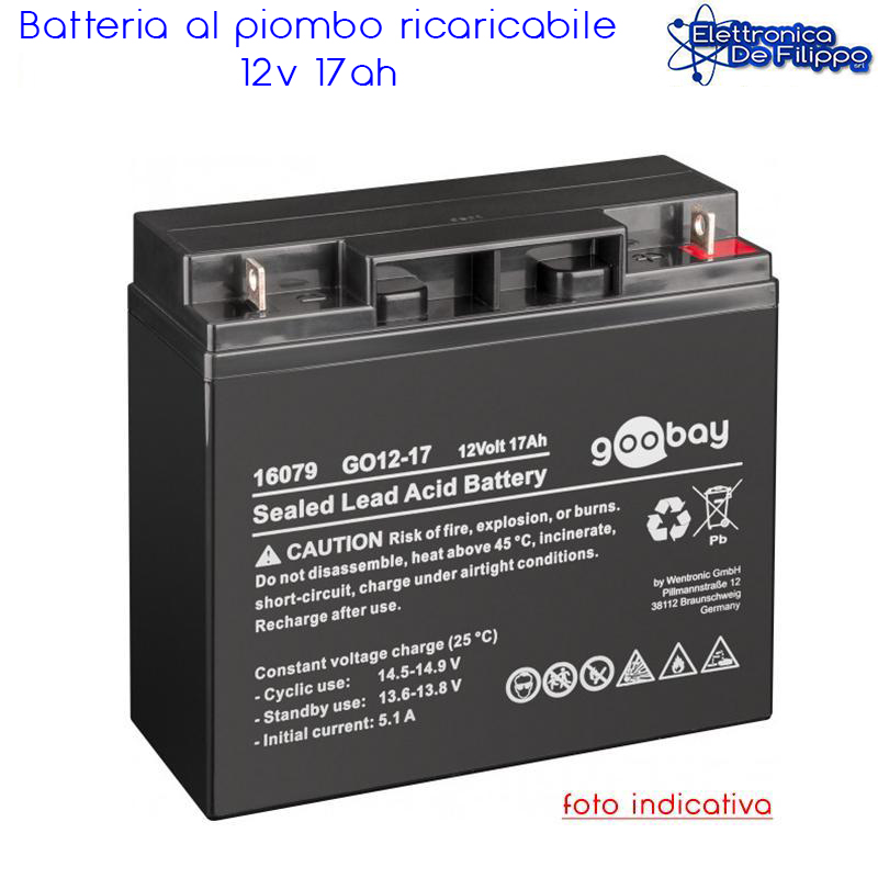 Batteria HQ al piombo 12V 17Ah