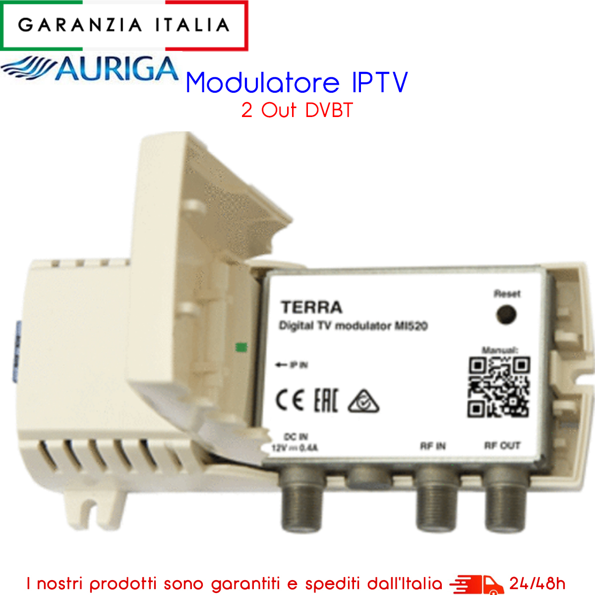 Modulatore Digitale Terrestre e Cavo IPTV-DVB Full HD Cabrioline zoomable