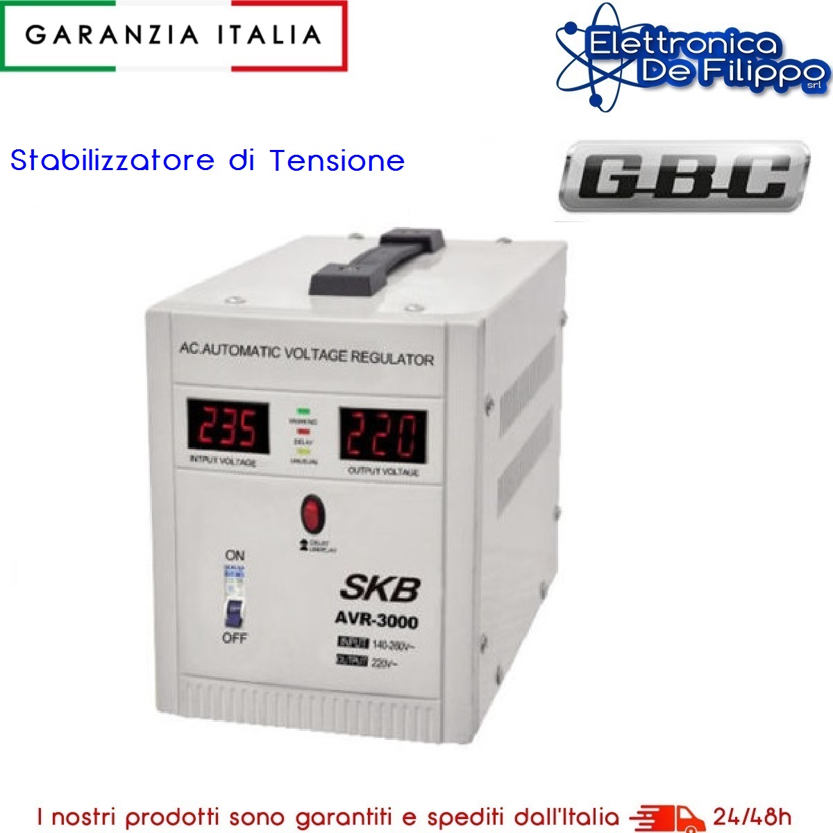 STABILIZZATORE TENSIONE SCUDO AVR 1000 VA 59631510 zoomable