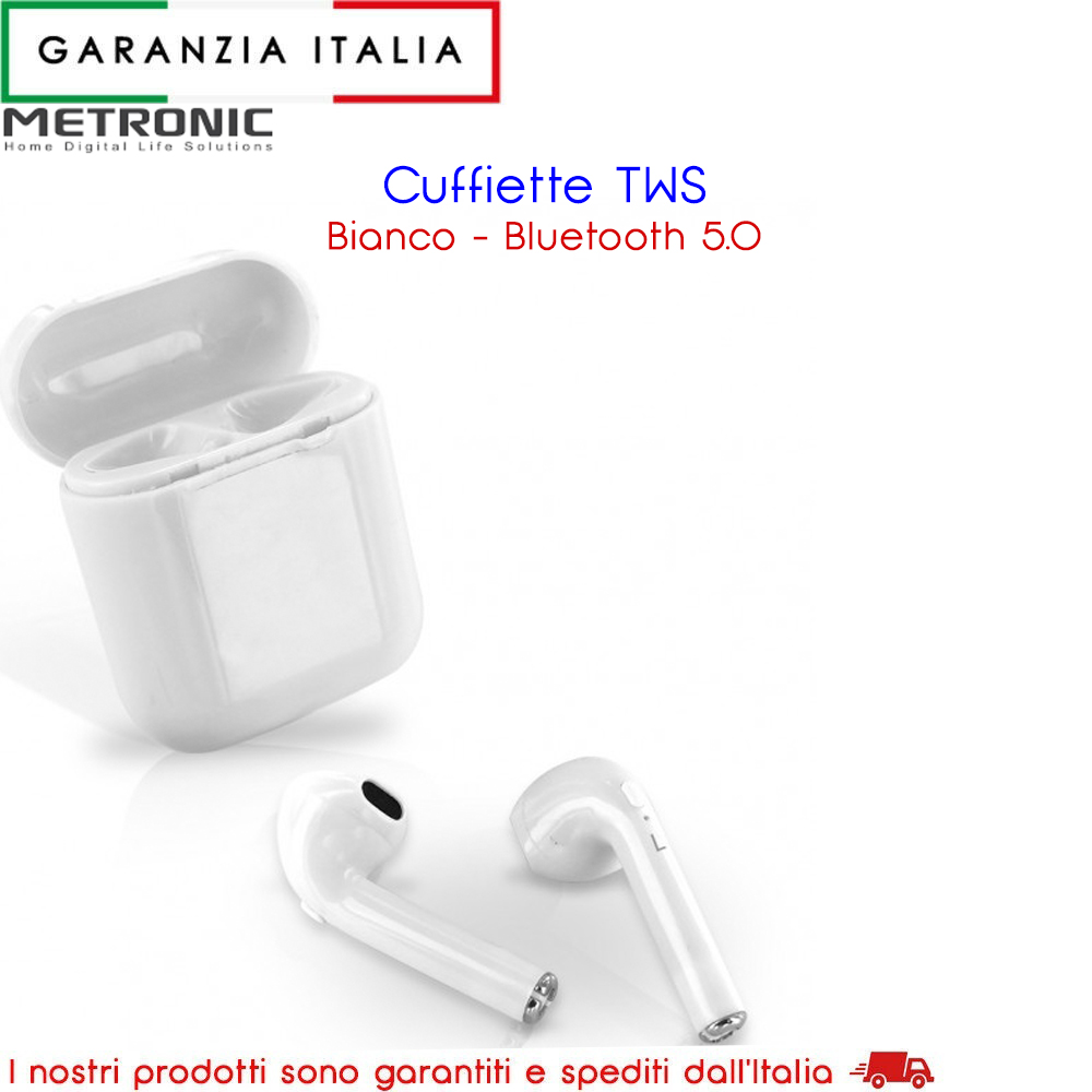 Auricolari / Cuffiette Bluetooth wireless TWS - Bianco - KAORKA - V 5.0 zoomable