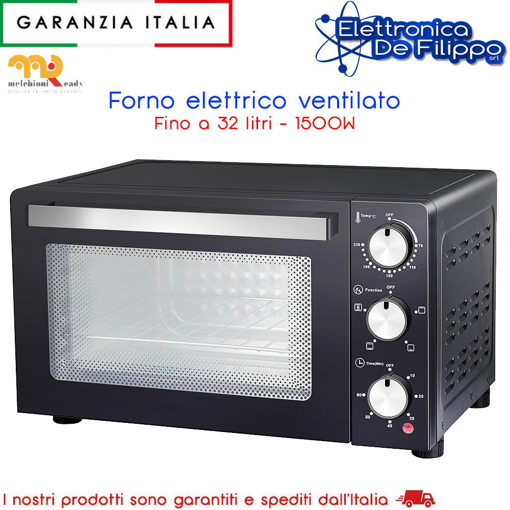 118380034 - Cucina - elettronicadefilippo srl - Forno elettrico ventilato  da 32 litri 1500W - DEVIL 32