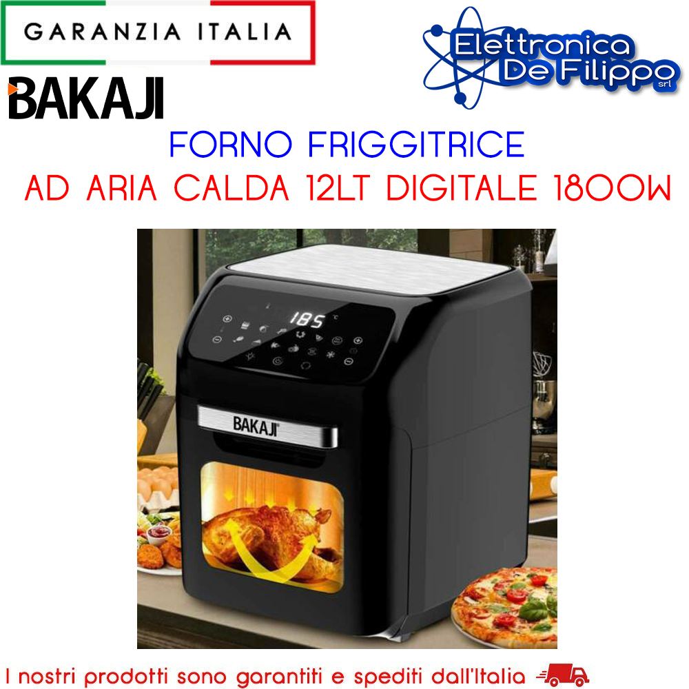 GLA-1006 - Cucina - elettronicadefilippo srl - Forno Friggitrice Ad Aria  Calda 12Lt Digitale 1800W Frigge Cuoce