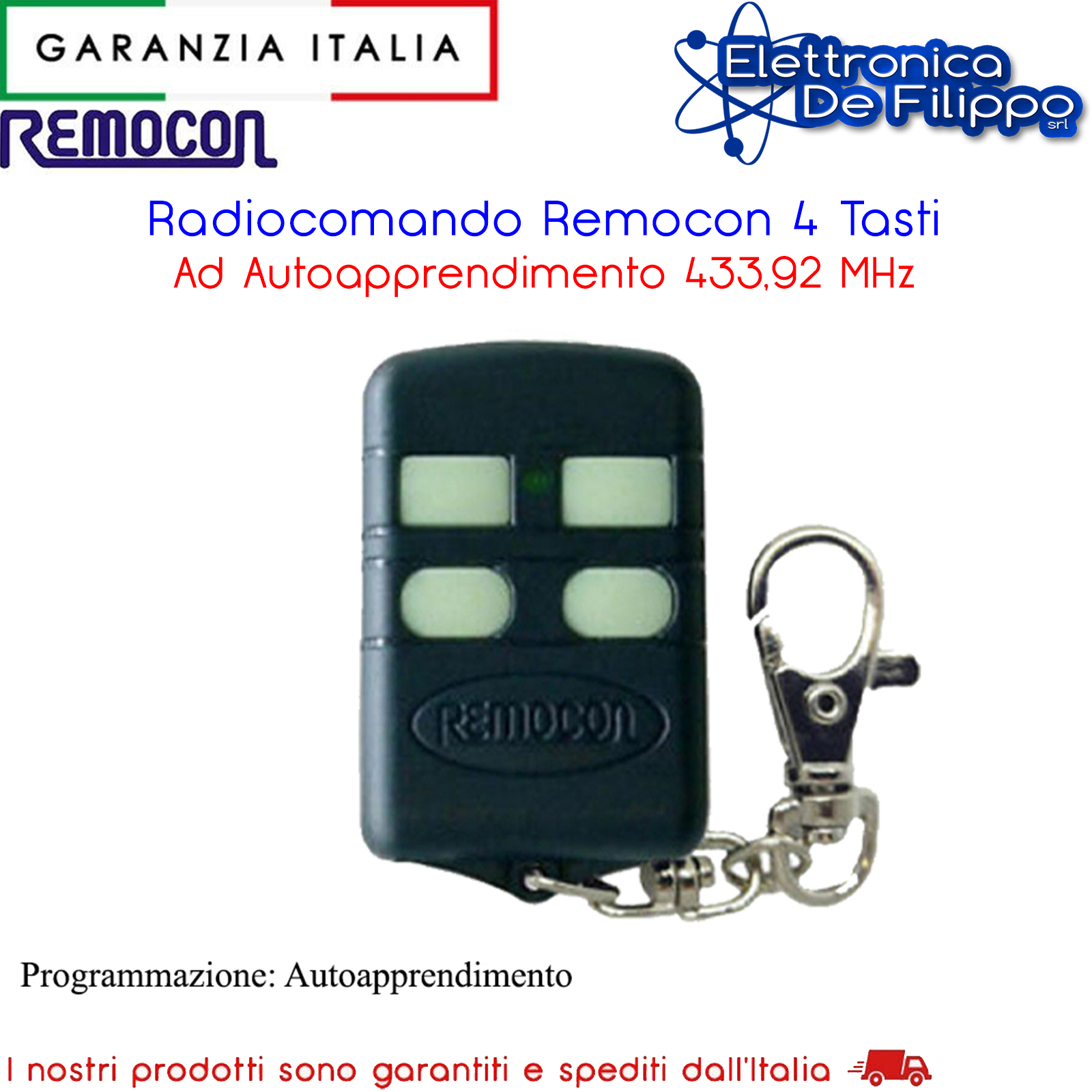 Easy Access Repuesto Mando A Distancia Para CAME TWIN2/TWIN4 – Clon Universal 433.92 MHz (4 Botones)