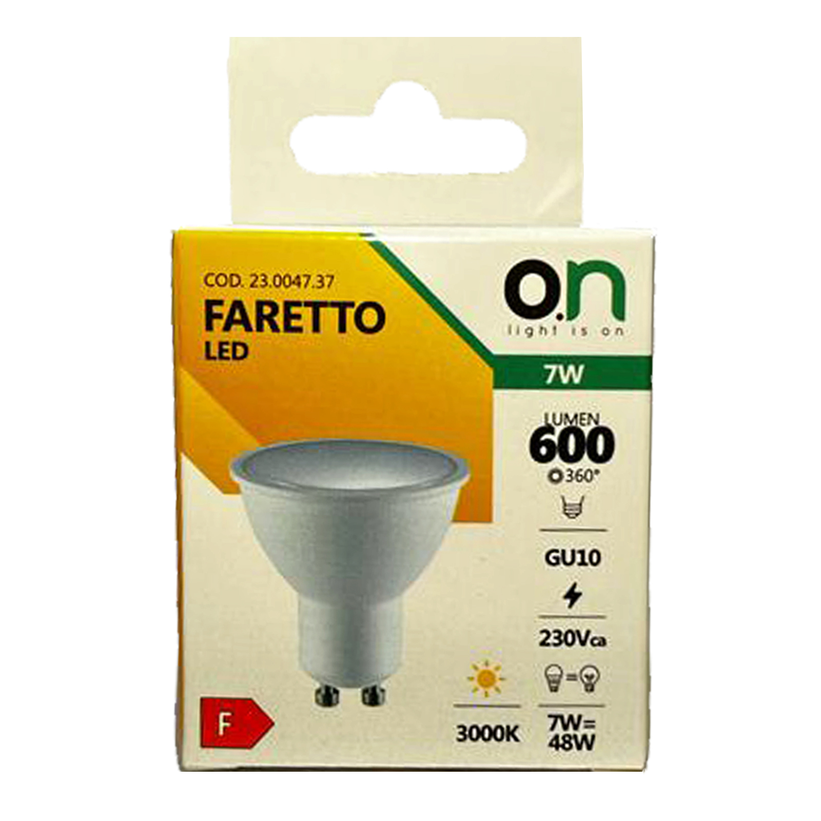 23004737-X10 - Lampade a led - elettronicadefilippo srl - Lampadina LED GU10  120° 7W 3000°K - Faretto Luce Calda