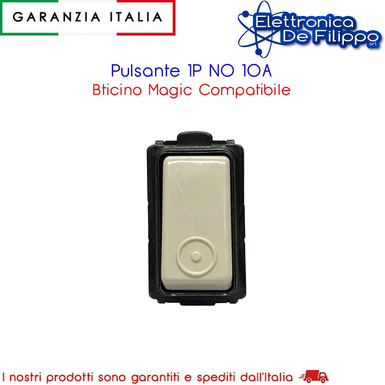 BTI5005N - Bticino Magic - elettronicadefilippo srl - Pulsante 1P NO 16A Bticino  Magic - Pulsante Magic Compatibile