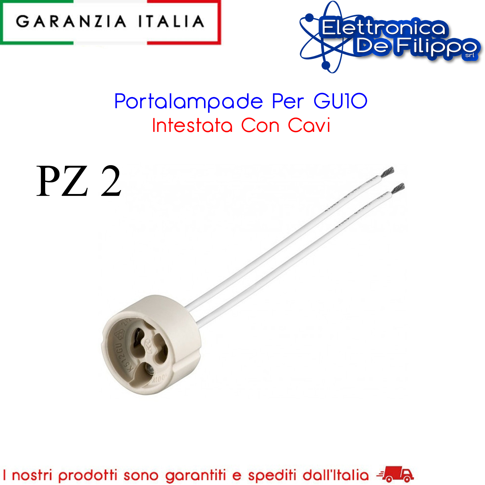 4800087 - Adattatori Lampade - elettronicadefilippo srl - Porta Lampade Per  Faretto - Porta Lampade GU10