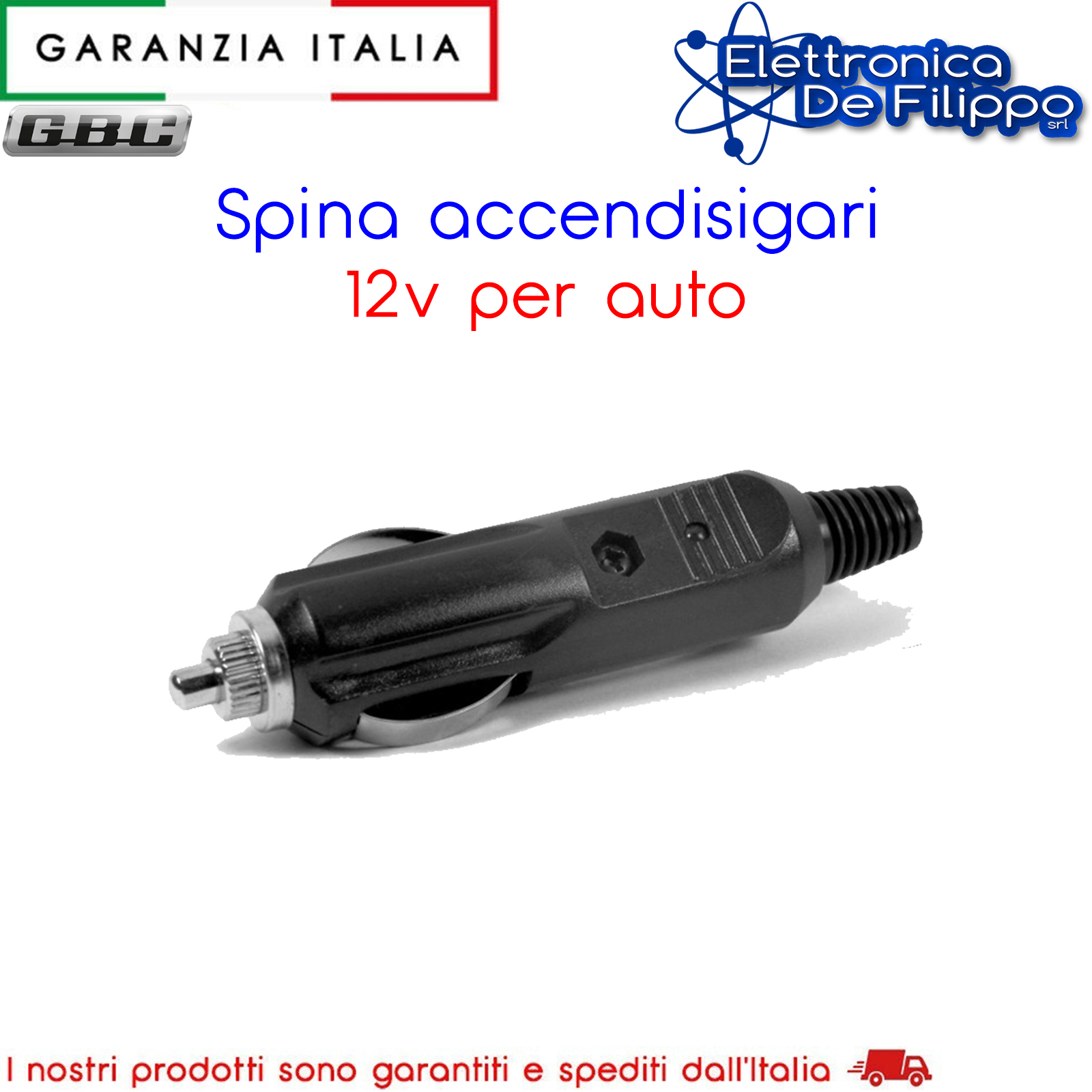 29155000 - DC - elettronicadefilippo srl - Spina accendisigari 12v per auto