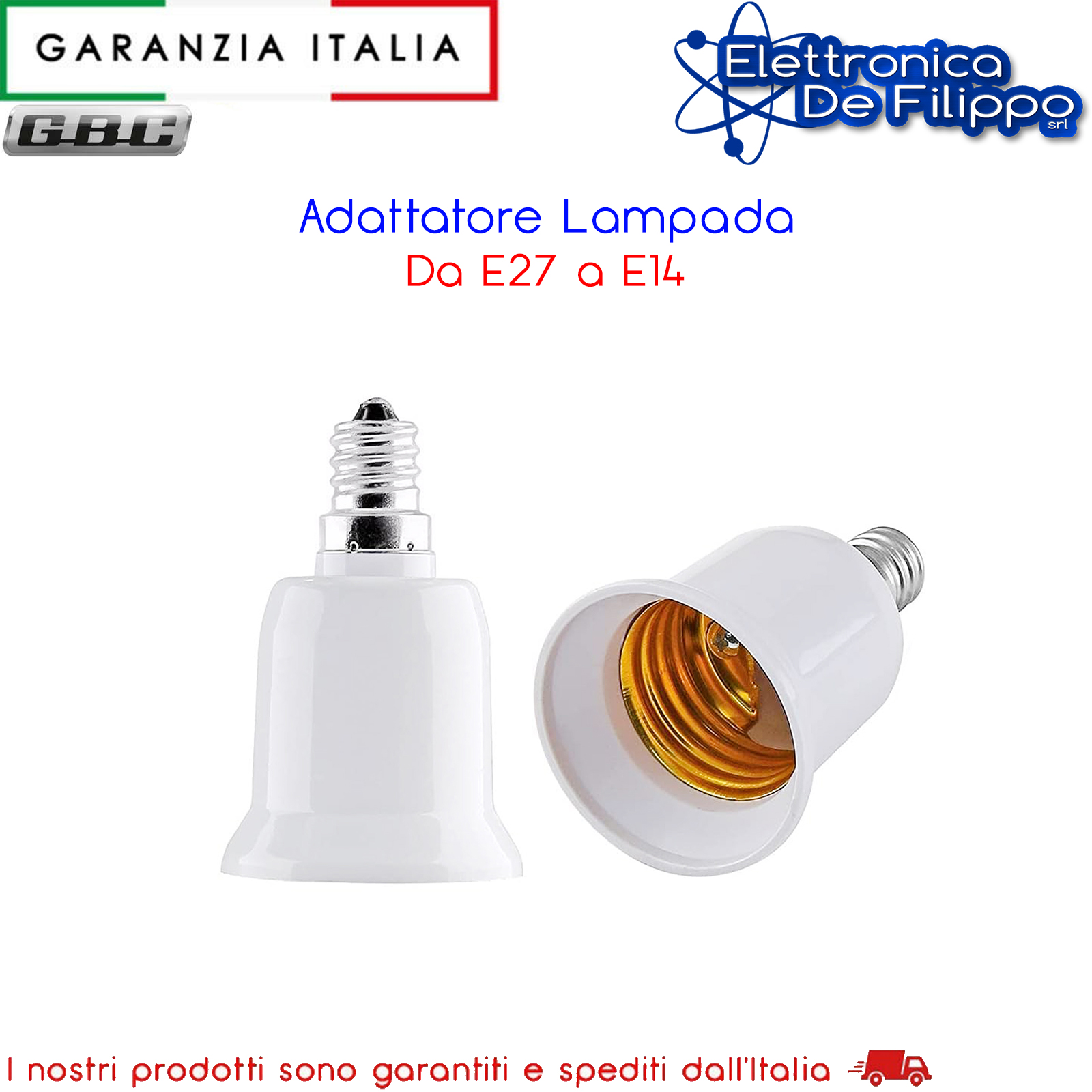 Porta Lampadina Adattatore Led Adattatore Per Attacco 4x - Convertitore Da Attacco Adattatore E14 E27