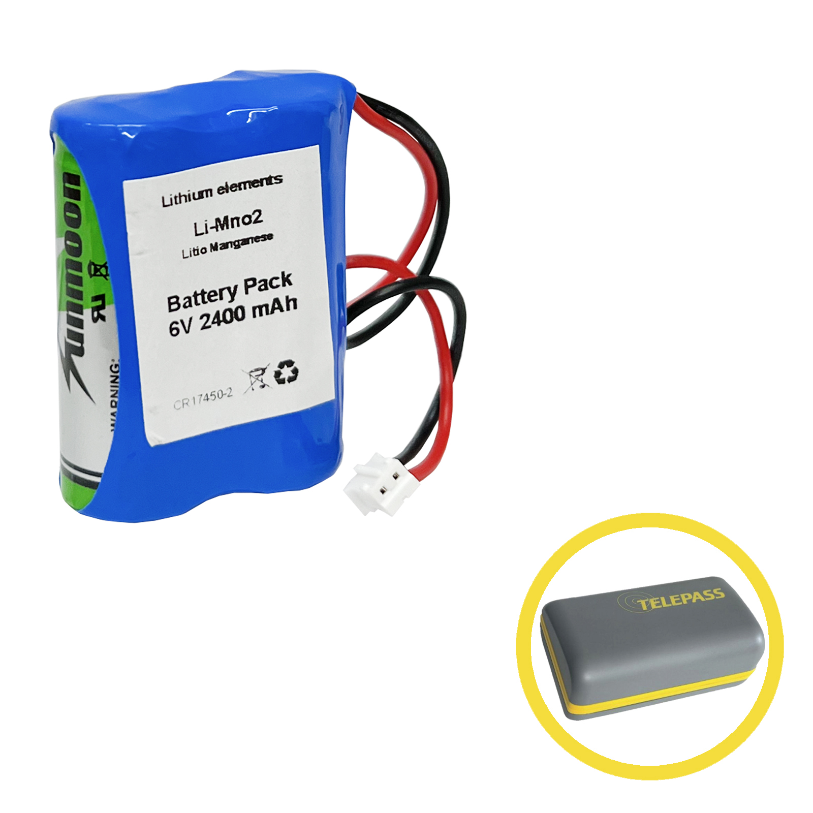 Batteria Per Telepass 6V 2400mAh