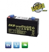 Batteria Ermetica Ricaricabile al Piombo 6V Volt 1,2Ah 1,3Ah connettore Faston