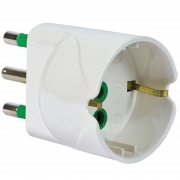 Adattatore Da Schuko a Spina 16A Bianco