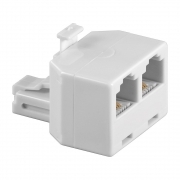 Adattatore telefonico Spina RJ11/RJ14 6P4C - 2 prese RJ11/RJ14 6P4C