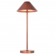 Lampada da Tavolo Ricaricabile In Alluminio a Batteria 3W Rame