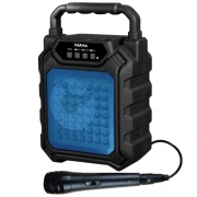 Cassa Acustica Con Microfono Ricaricabile - 25W - Bluetooth Nera e Blu