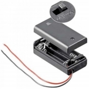 Porta Pile Con Interruttore Per Due Stilo