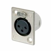 Presa Microfonica XLR 3 Poli Da Pannello Con Aggancio