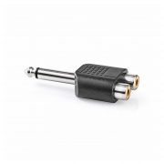 Adattatore Da Spina 6,3mm Mono a 2 Prese RCA
