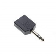Adattatore Jack Da Spina 6,3mm Stereo a 2 Prese Jack 6,3mm Stereo
