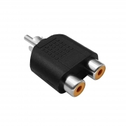 Adattatore RCA Da Spina RCA a 2 Prese RCA