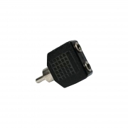 Adattatore Da Spina RCA a 2 Prese Jack 3,5mm Mono