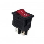 Interruttore a Bascula Unipolare Rosso ON-OFF