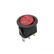 Interruttore a Bilanciere Unipolare Luminoso Rosso 12V