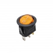 Interruttore a Bilanciere Unipolare Luminoso Giallo 12V