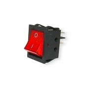 Interruttore a Bascula Bipolare Luminoso Rosso 230V ON-OFF
