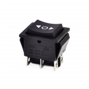 Pulsante a Bilanciere Bipolare Nero MOM-OFF-MOM