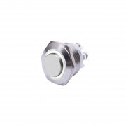 Interruttore a Pulsante Antivandalo Momentaneo 19mm Luminoso Bianco 12V