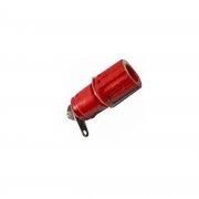 Boccola Da Pannello Isolata Per Spine Banana Diametro 4mm Rossa