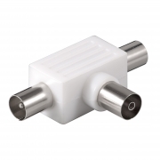 Adattatore Coassiale a T 2 Spine TV - 1 Presa TV