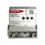Centralino Esterno 23 dB 3 Ingressi Con Alimentatore Da Interno 1 Uscita 360 mAh