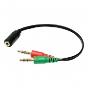 Adattatore Audio Presa Jack 3,5mm 4 Poli - 2 Spine 3,5mm