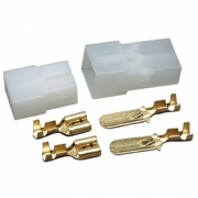 Kit Blocchetto Maschio-Femmina 2 Poli Faston Passo 6,3mm
