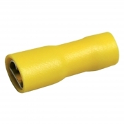 20 Prese Faston Isolate Passo 6,3mm Gialla