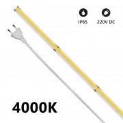 Striscia a LED COB IP65 4000K - 220V - 15W/m - 1300lm/m - 13 Metri