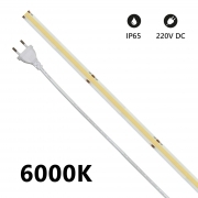 Striscia a LED COB IP65 6000K - 220V - 15W/m - 1350lm/m - 11 Metri