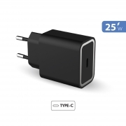 Alimentatore USB Type-C Ricarica Ultra Veloce 25W Nero