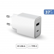 Alimentatore USB Type-C e USB-A Ricarica Ultra Veloce 12-25W