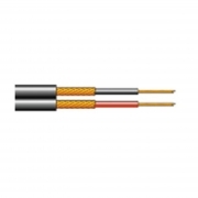 Cavo Piattina Nero Schermato In Rame 2x0.14mm 100m