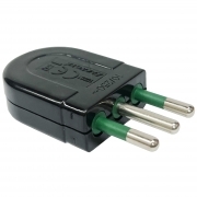 Spina Elettrica Volante 10A Nera