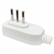 Spina Elettrica Volante Piatta 10A Bianca