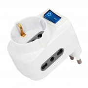 Adattatore Schuko 16A Tripla Presa Con Interruttore