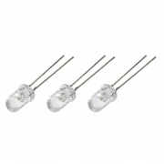3 Pezzi - Diodo LED blu diametro 5mm 3000K 2.1Vdc 26 gradi