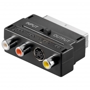 Adattatore In/Out Da Spina Scart a Presa RCA e S-Video