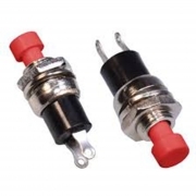 Interruttore a Pulsante Unipolare Momentaneo Rosso OFF-ON